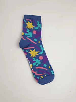 Gorman blue-based print socks one size