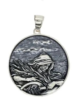 Grateful dead Wake of the Flood Silver Necklace Small