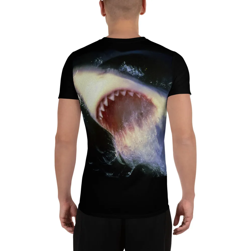Great White Sharks All-Over Print Men's Athletic T-shirt