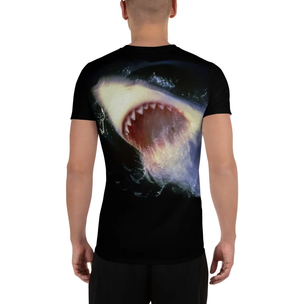 Great White Sharks All-Over Print Men's Athletic T-shirt