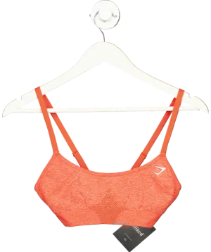 gymshark Red Vital Seamless Sports Bra UK S