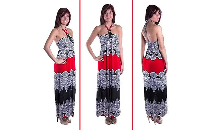 Halter Ring Maxi Dress