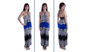 Halter Ring Maxi Dress