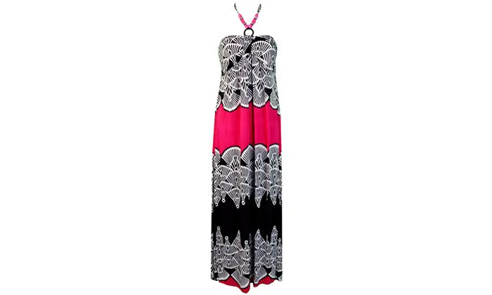 Halter Ring Maxi Dress