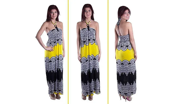 Halter Ring Maxi Dress