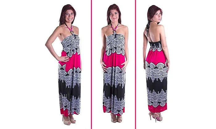 Halter Ring Maxi Dress