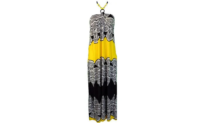 Halter Ring Maxi Dress