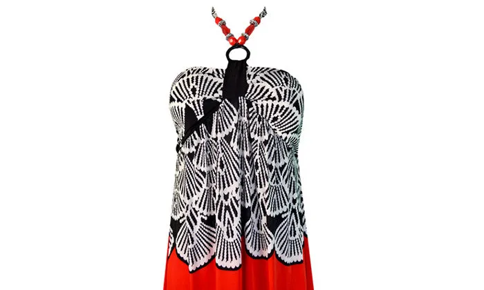 Halter Ring Maxi Dress