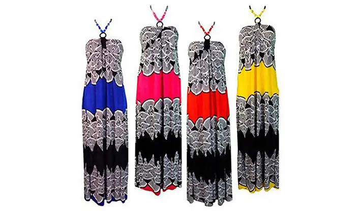 Halter Ring Maxi Dress