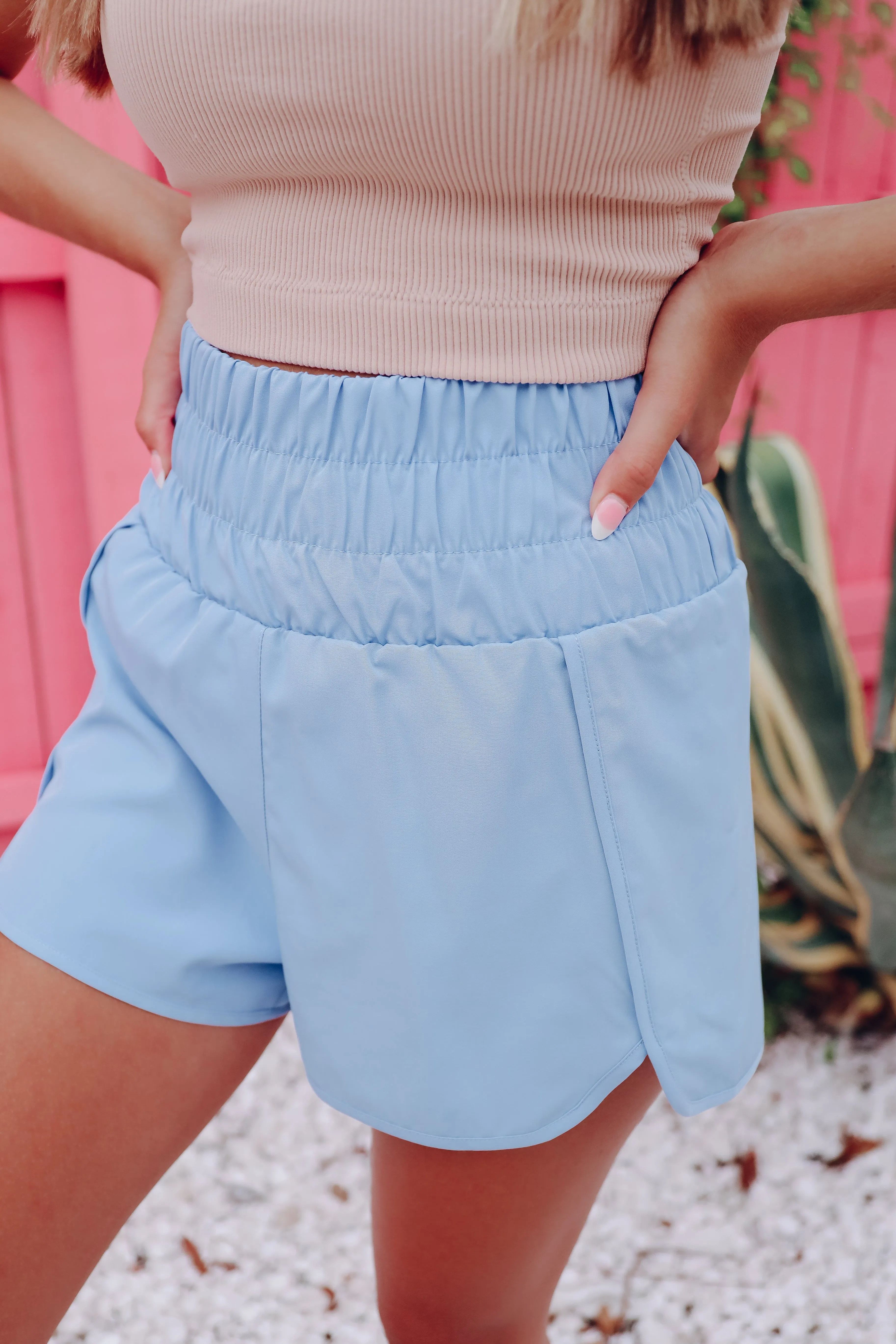 Homestretch Active Shorts - Light Blue