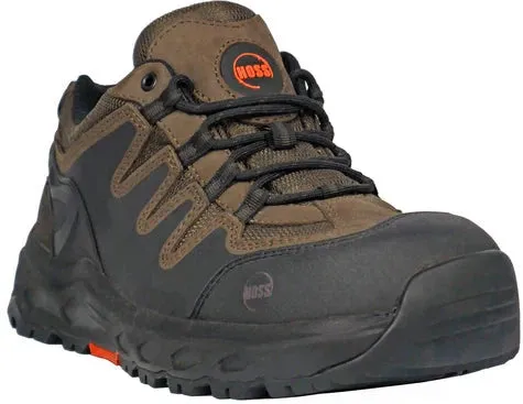 Hoss Men's Eric Lo Oblique Toe Slip Resist Work Shoe - Brown 50238