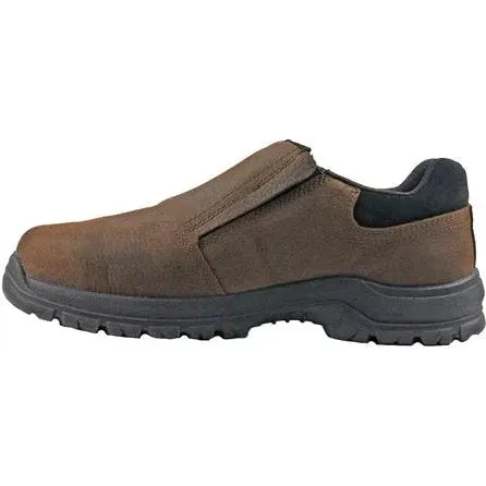 Hoss Men's Worker Composite Toe Met Guard Slip On Work Shoe - Brown 30402