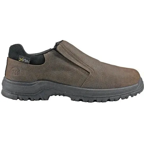 Hoss Men's Worker Composite Toe Met Guard Slip On Work Shoe - Brown 30402