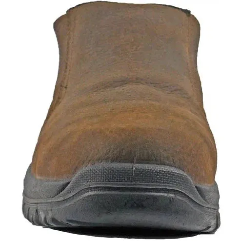Hoss Men's Worker Composite Toe Met Guard Slip On Work Shoe - Brown 30402