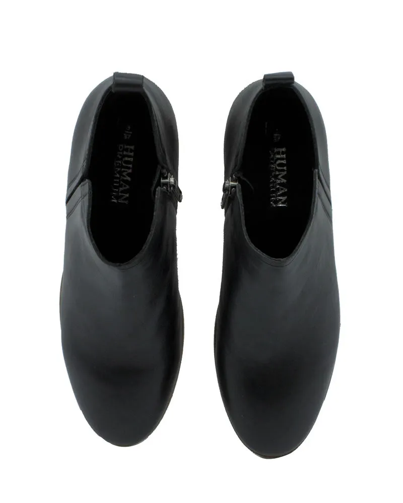 Human Shoes Sine Leather Low Heel Ankle Boots