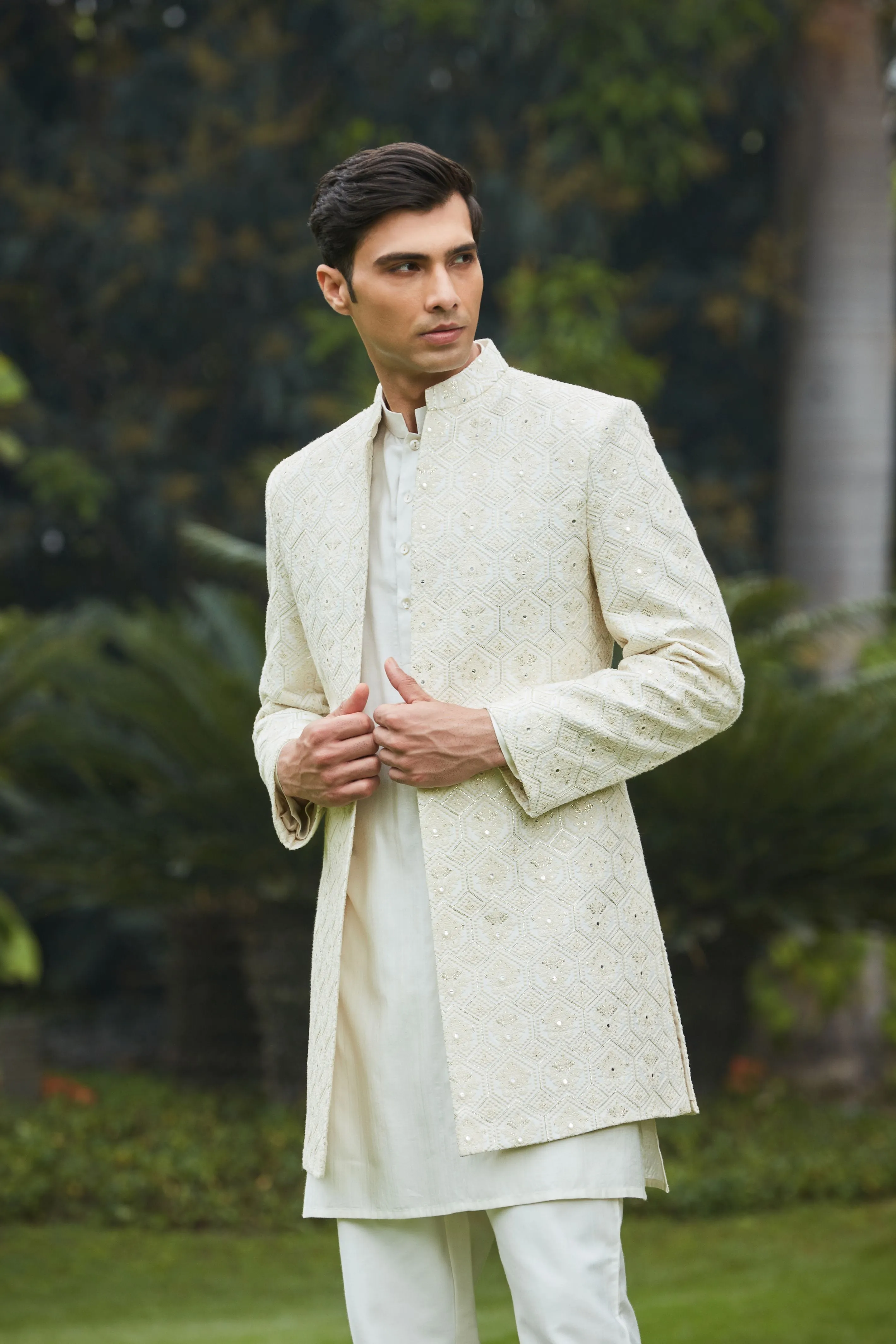 Itvara Open Jacket With Kurta Set