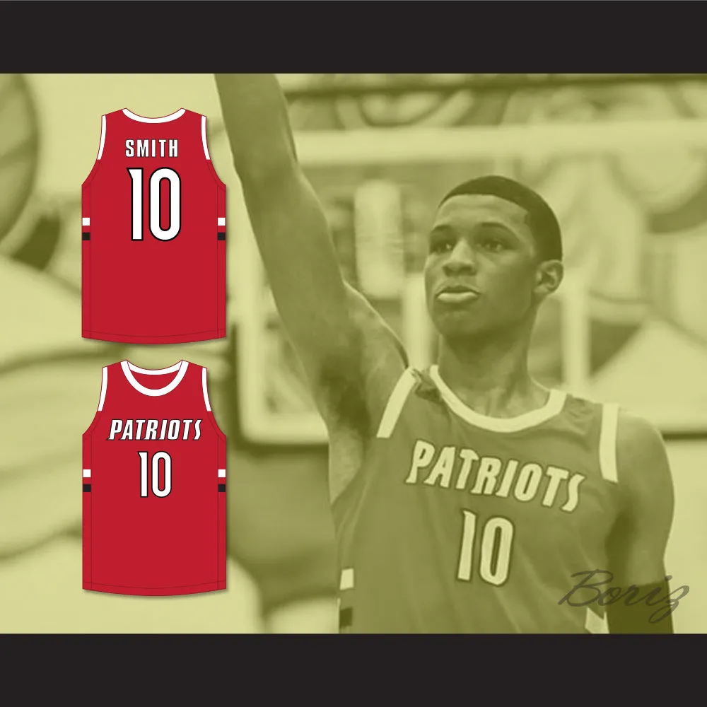 Jabari Smith Jr 10 Sandy Creek High School Patriots Red Basketball Jersey 2