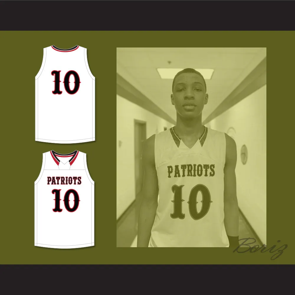 Jabari Smith Jr 10 Sandy Creek High School Patriots White Basketball Jersey 1
