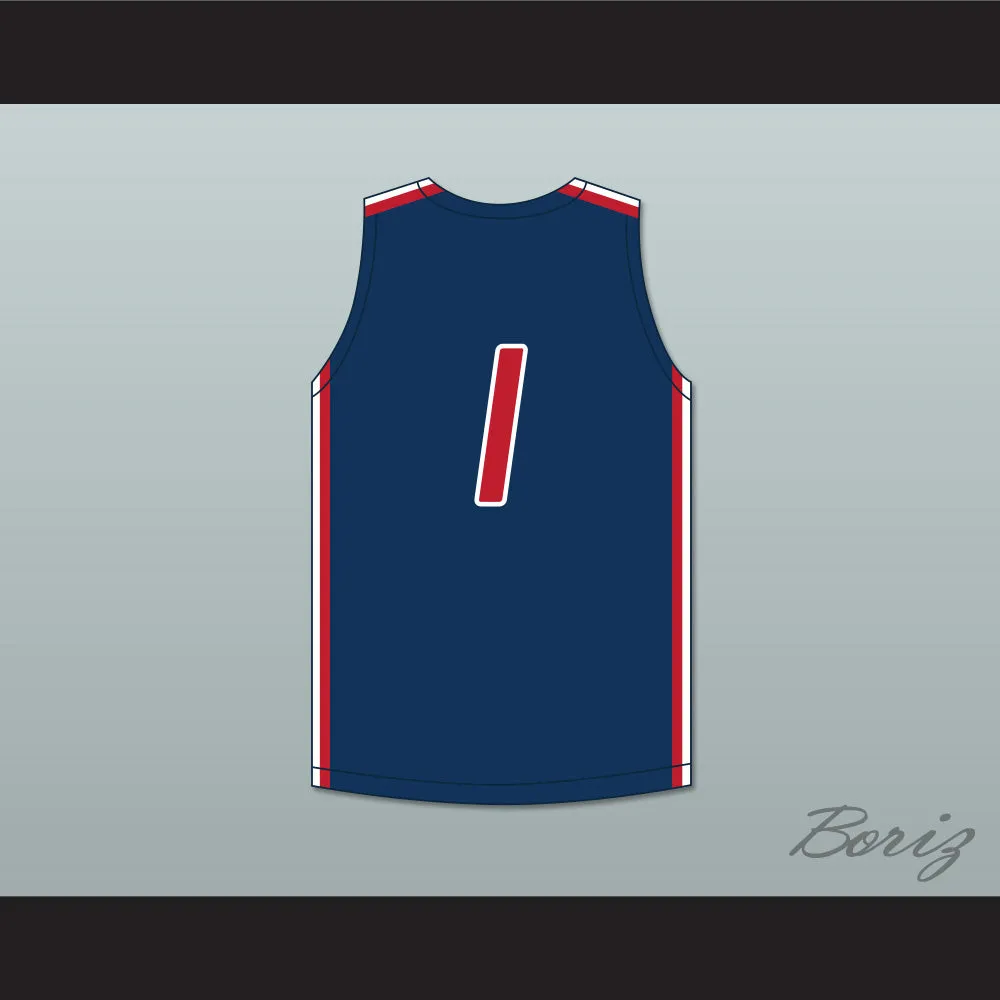 Jaden Hardy 1 Coronado High School Cougars Navy Blue Basketball Jersey 1
