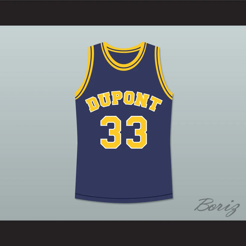 Jason Williams 33 Dupont High School Panthers Navy Blue Basketball Jersey 2