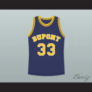 Jason Williams 33 Dupont High School Panthers Navy Blue Basketball Jersey 2