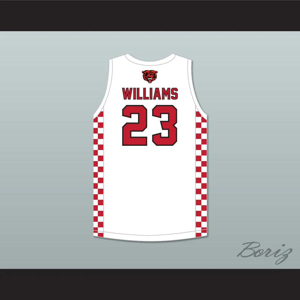 Jaylin Williams 23 Northside High School Grizzlies White Basketball Jersey 2