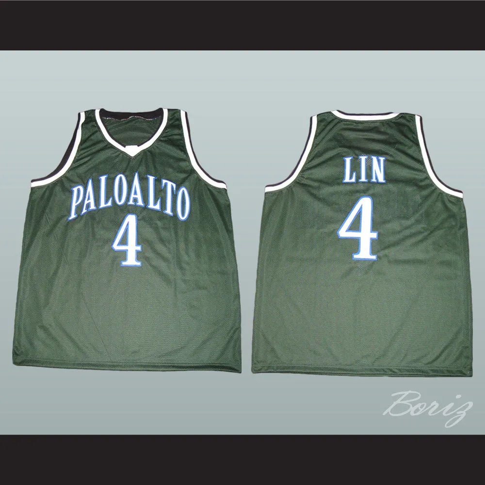 Jeremy Lin 4 Palo Alto Vikings High School Green Basketball Jersey