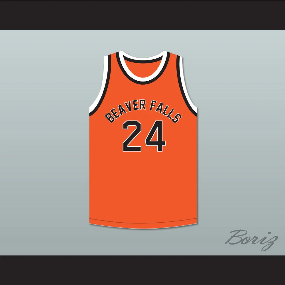 Joe Namath 24 Beaver Falls High School Tigers Orange Basketball Jersey 2