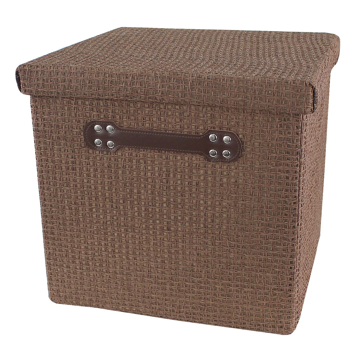 JYSK Storage Box Brown Foldable Rattan Style H 30cm x W 32cm x L 32cm x 1