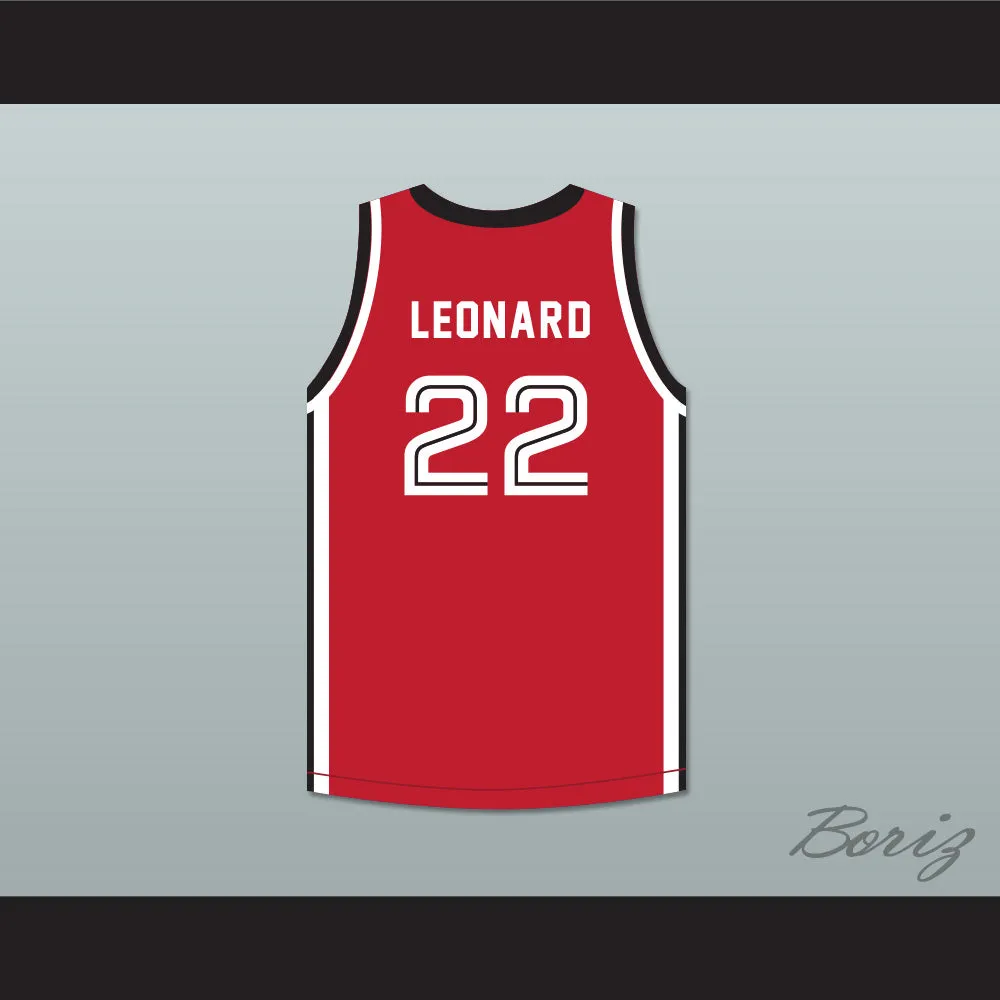 Kawhi Leonard 22 Martin Luther King High School Wolves Red Basketball Jersey 10