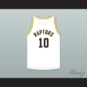 Kendall Brown 10 East Ridge High School Raptors White Basketball Jersey 1