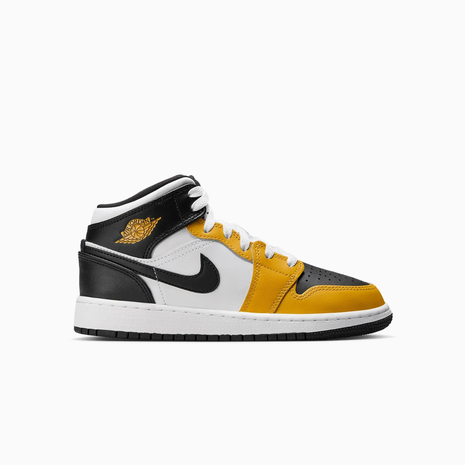 Kid's Air Jordan 1 Mid "Yellow Ochre" Grade School