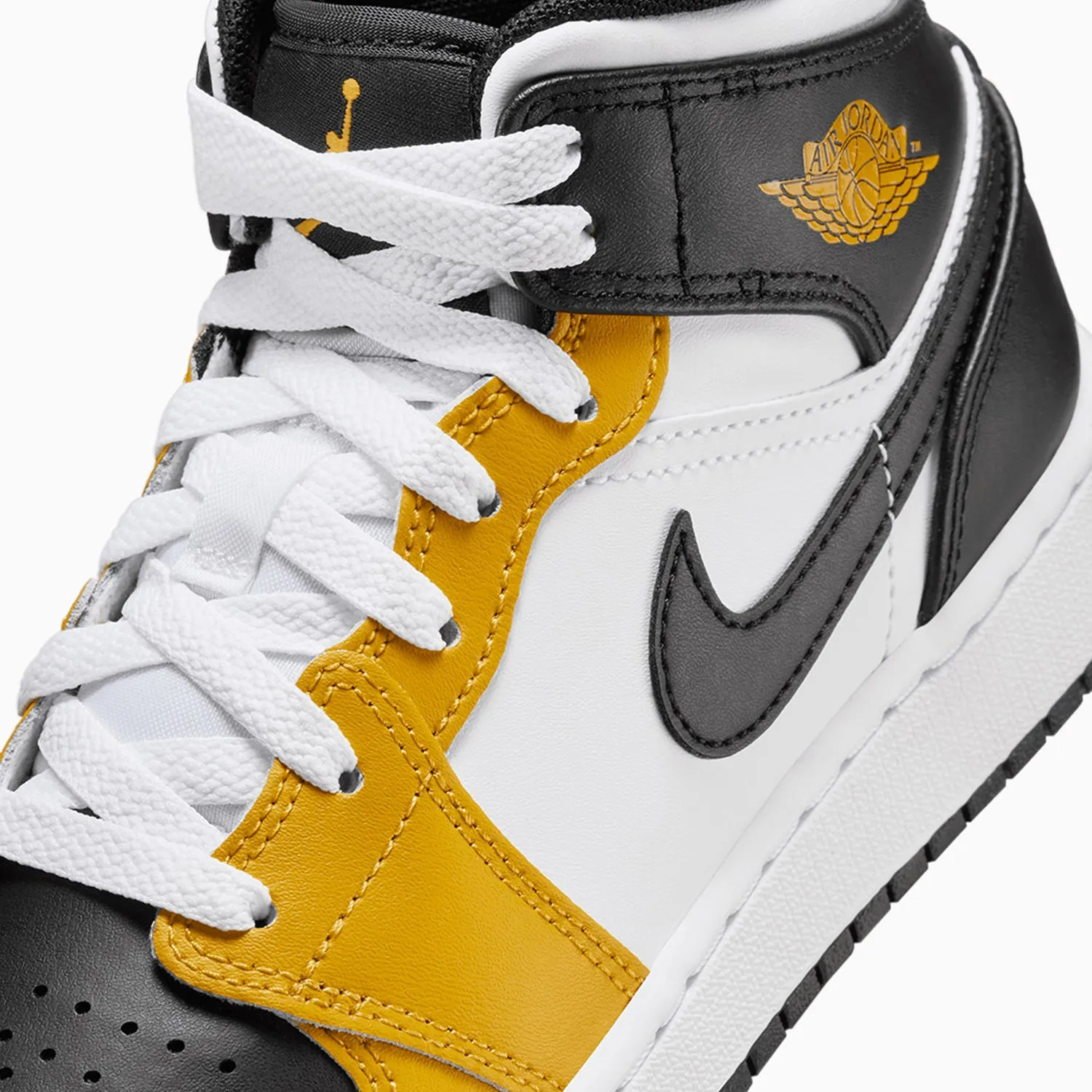 Kid's Air Jordan 1 Mid "Yellow Ochre" Grade School