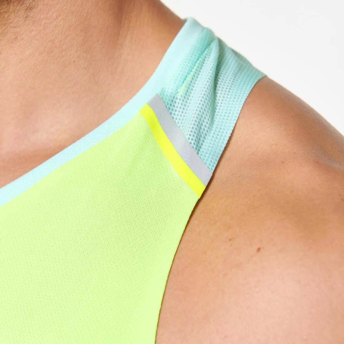 KIPRUN LIGHT MEN'S TANK TOP YELLOW GREEN