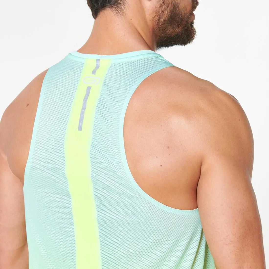 KIPRUN LIGHT MEN'S TANK TOP YELLOW GREEN