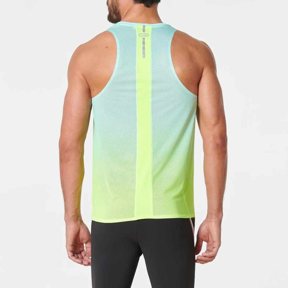KIPRUN LIGHT MEN'S TANK TOP YELLOW GREEN