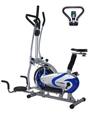 KOBO Exercise Bike 4 in 1 / Exercise Cycle Steel Wheel Spin Bike ORBITRAC Fitness Home Gym Upright AB Care ORBITRACK Twister, Push UP (Imported)