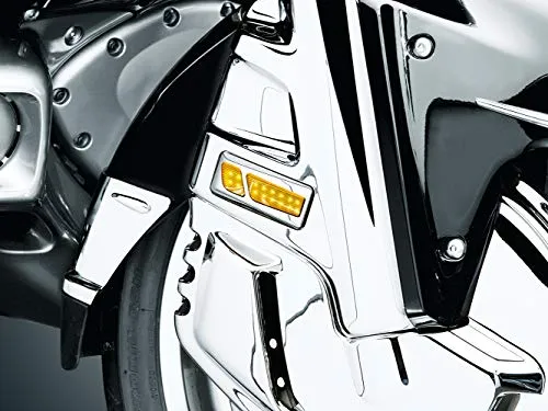 Kuryakyn 7455 Motorcycle Lighting Accent Accessory: LED Front Reflector Conversion for 2001-17 Honda Gold Wing GL1800 & F6B Motorcycles, Chrome, 1 Pair