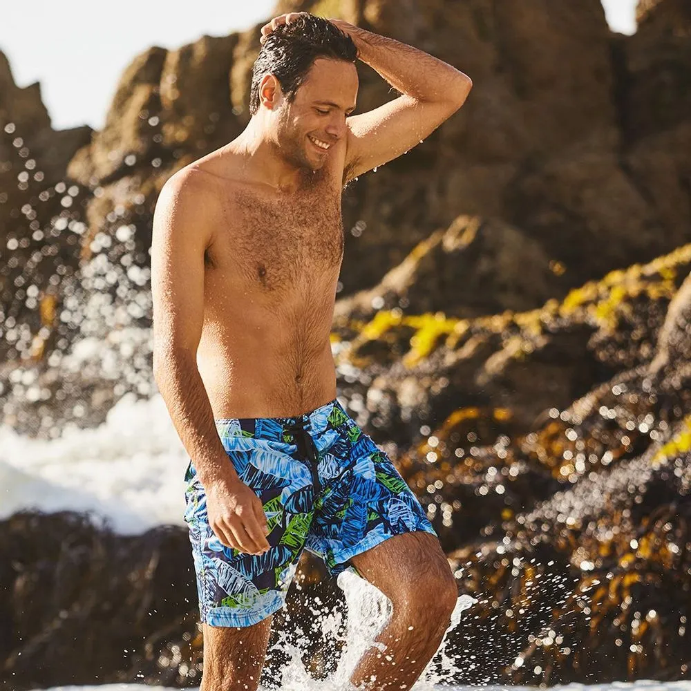 La Palma Eco-Beachwear Surf Botanical Boardshorts Made from Upcycled Plastic Bottles