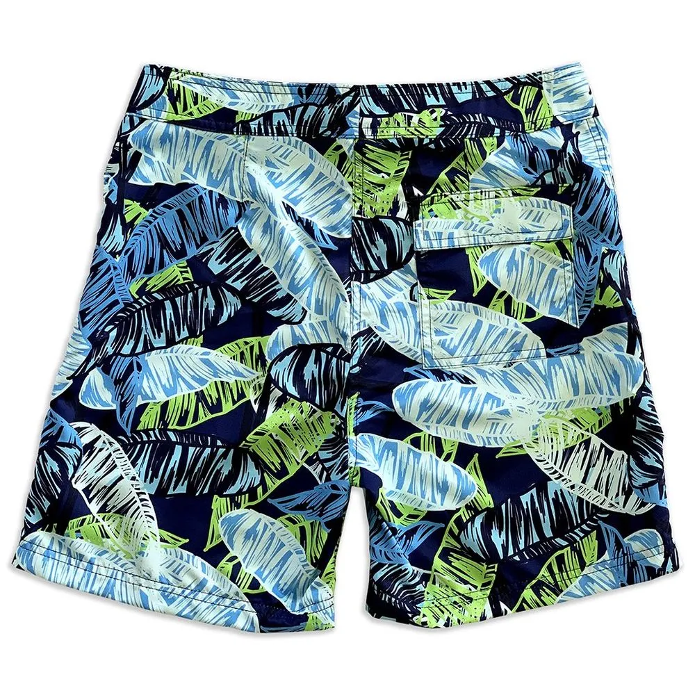 La Palma Eco-Beachwear Surf Botanical Boardshorts Made from Upcycled Plastic Bottles