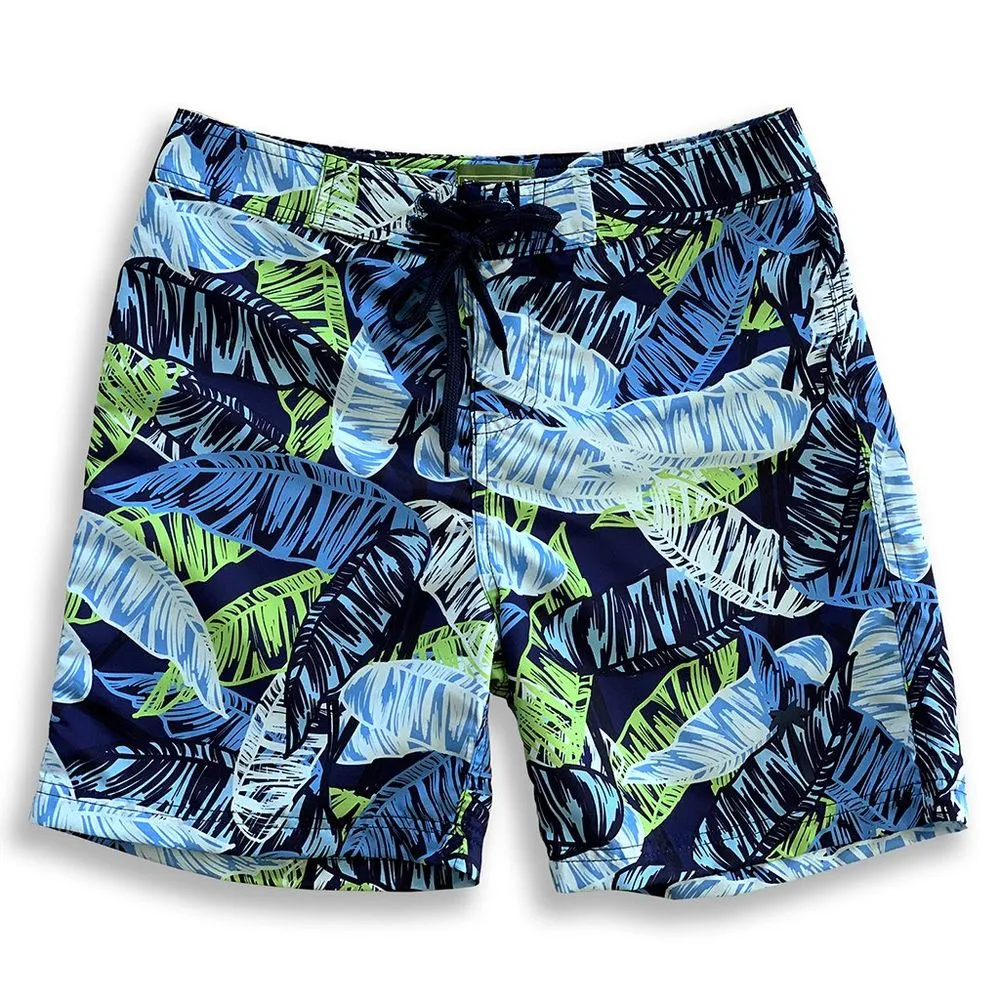 La Palma Eco-Beachwear Surf Botanical Boardshorts Made from Upcycled Plastic Bottles