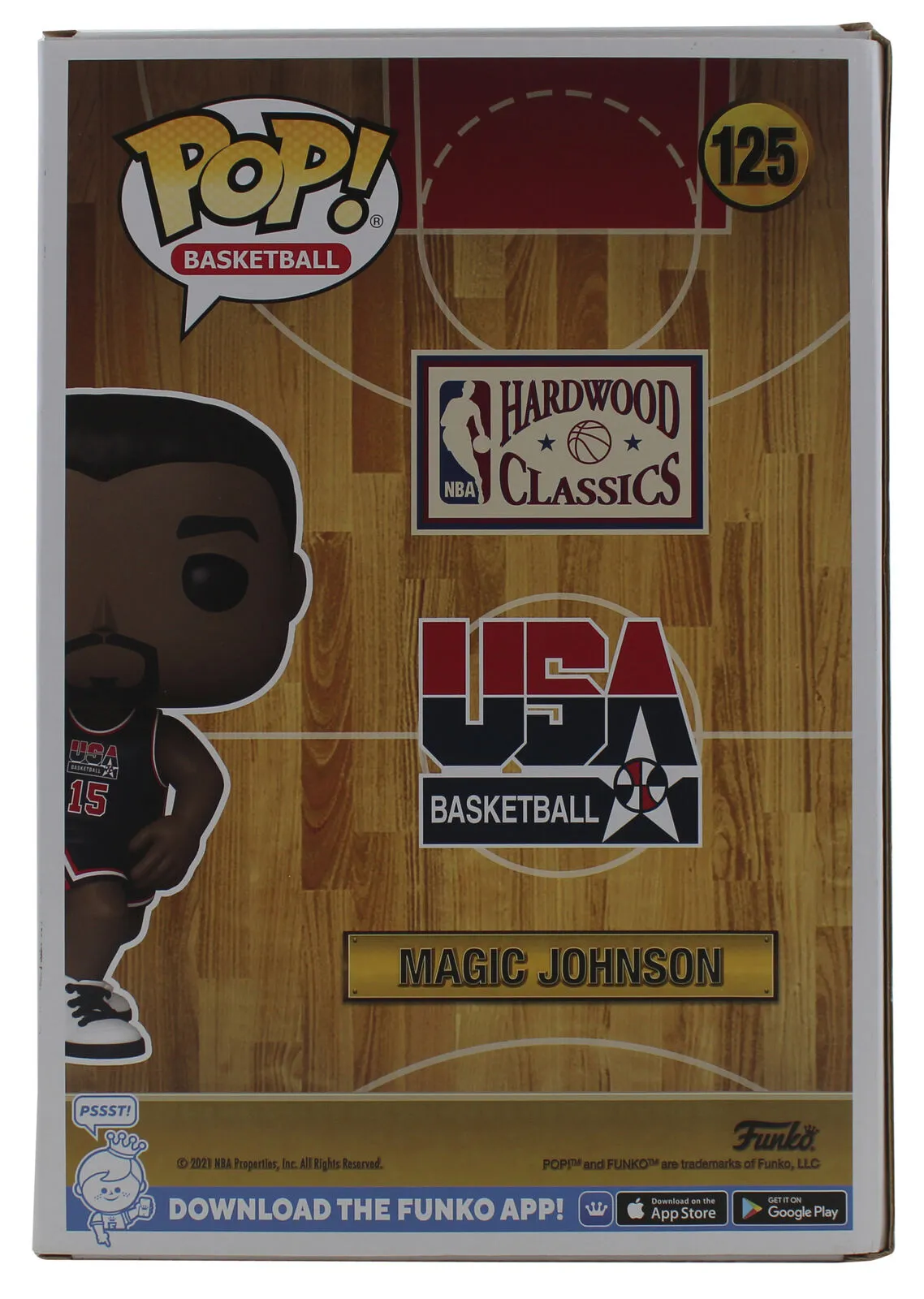 Lakers Magic Johnson Signed Jumbo USA Basketball Funko Pop Vinyl Figure BAS Wit