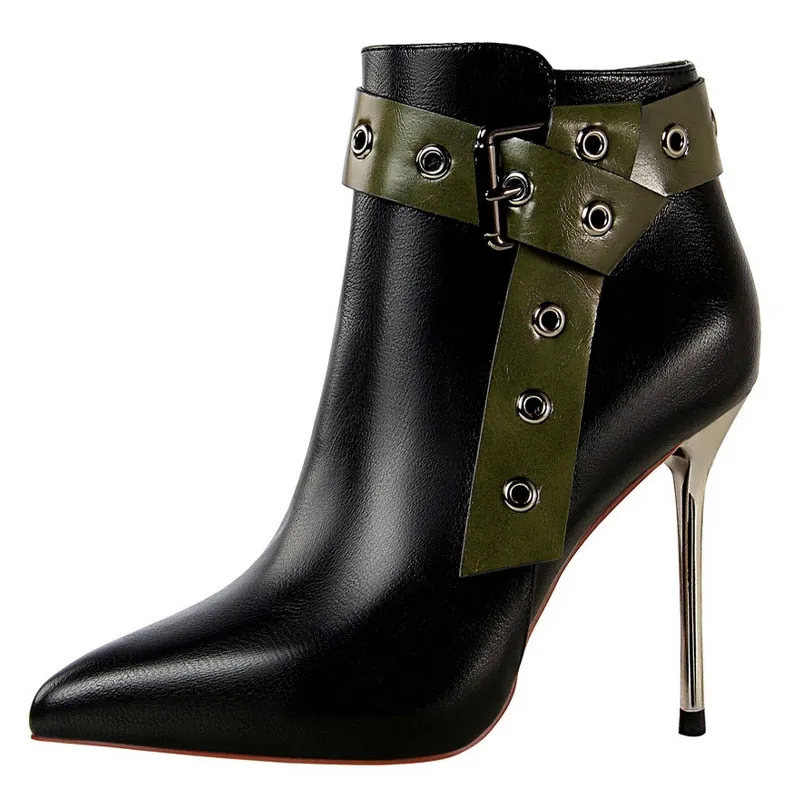 Leather Ankle Boots-Knight Boots