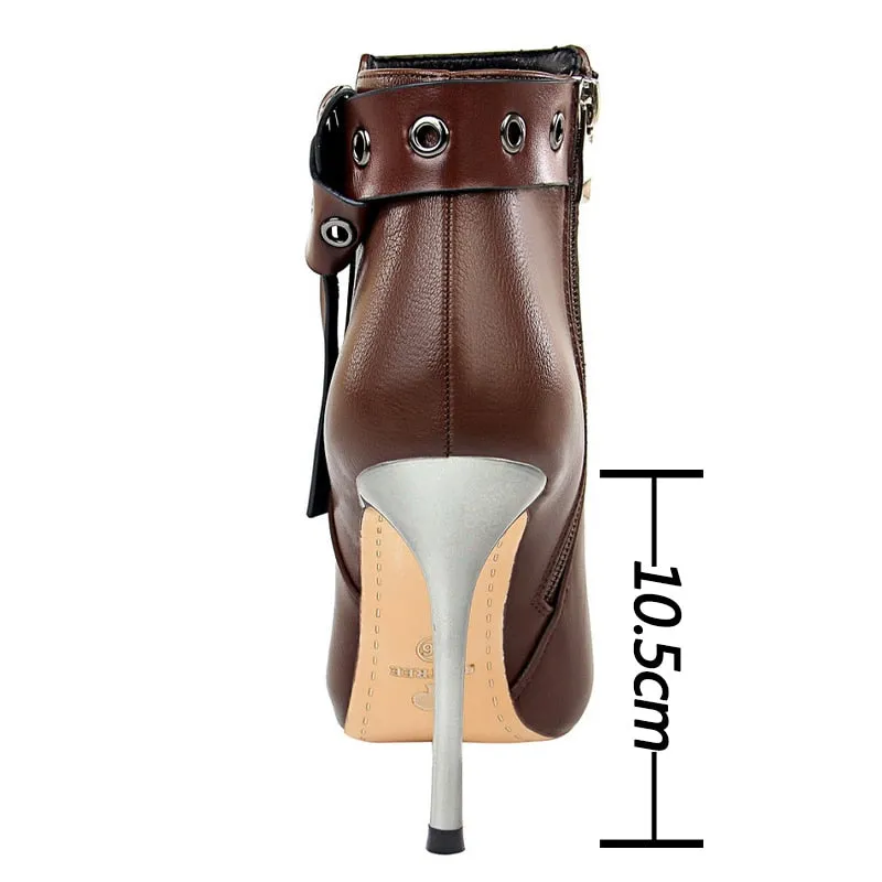 Leather Ankle Boots-Knight Boots
