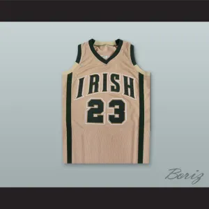 Lebron James 23 St. Vincent–St. Mary High School Fighting Irish Tan Basketball Jersey