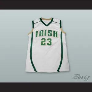 Lebron James 23 St. Vincent–St. Mary High School Fighting Irish White Basketball Jersey