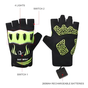 LED Flashlight Gloves for Cycling ,Working, Fishing