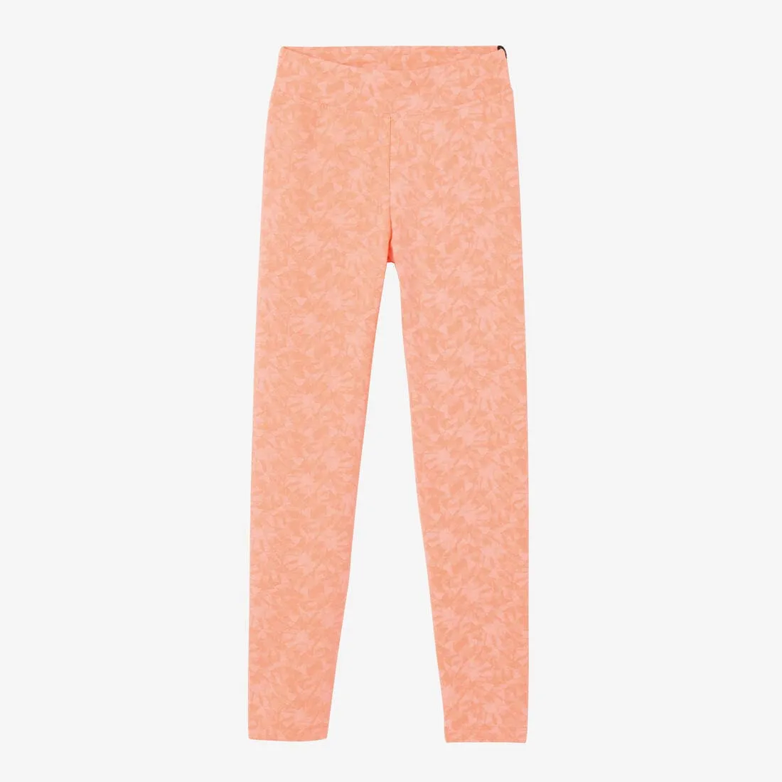 Legging 7/8 fitness femme Fit  - 500 Imprimé rose Fushia