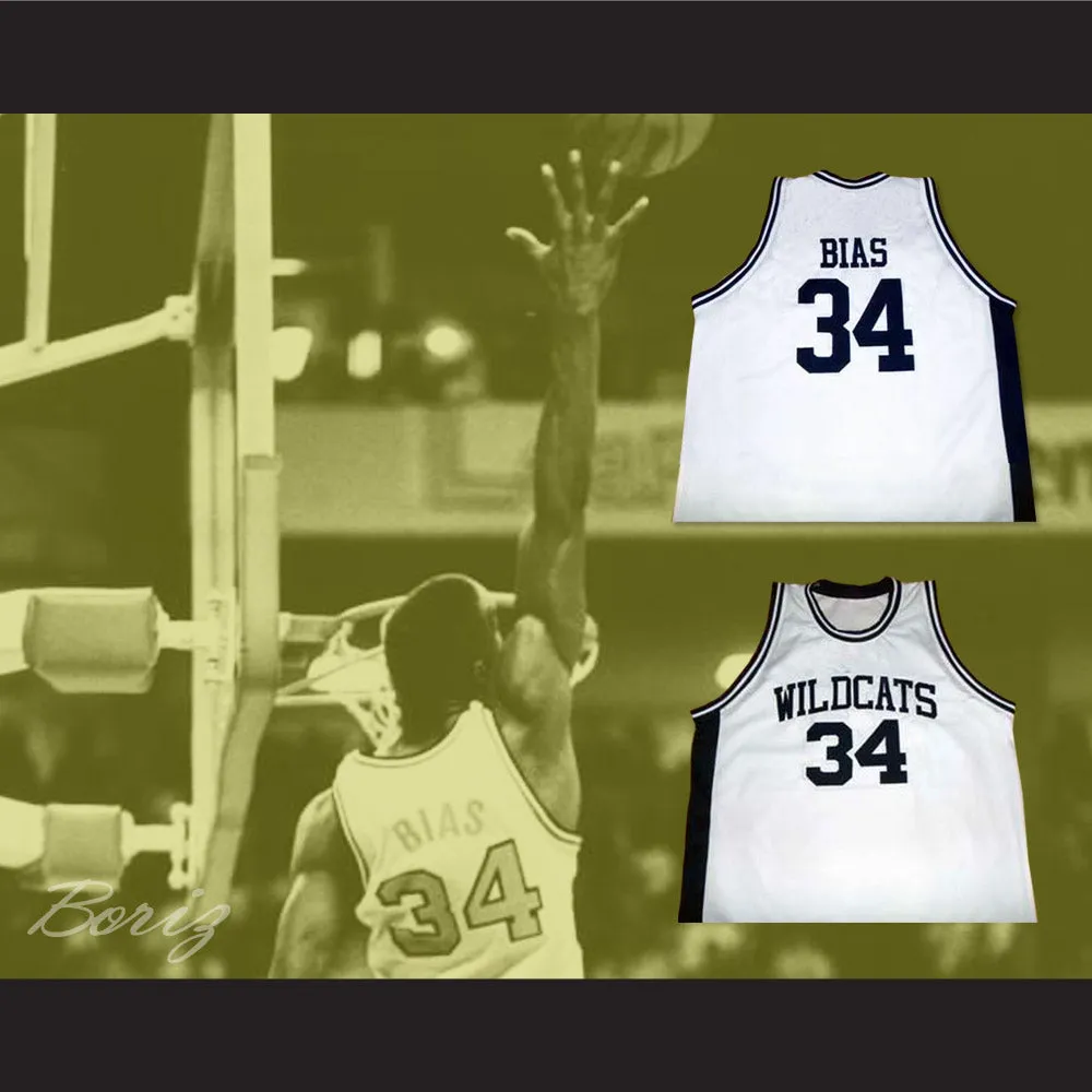 Len Bias 34 Northwestern Wildcats High School White Basketball Jersey