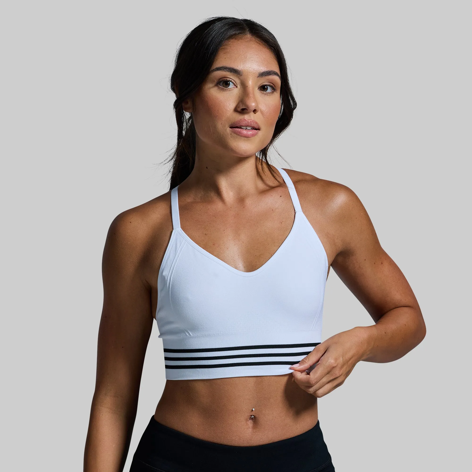 Level Up Sports Bra (White)